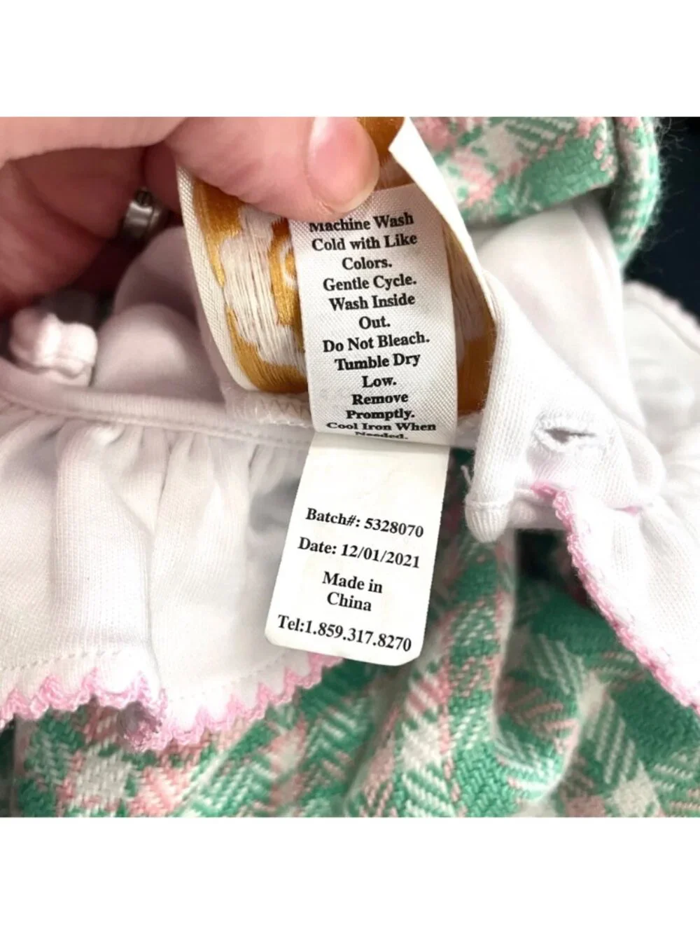 NWOT The Beaufort Bonnet Company Brooksy Bubble in Putney Plaid 12-18M Preppy